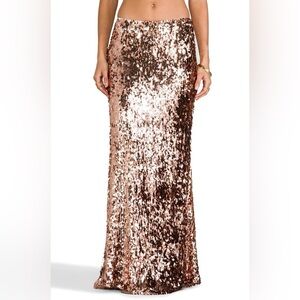 Free People Gold ‘Sequins for Miles’ Maxi Skirt